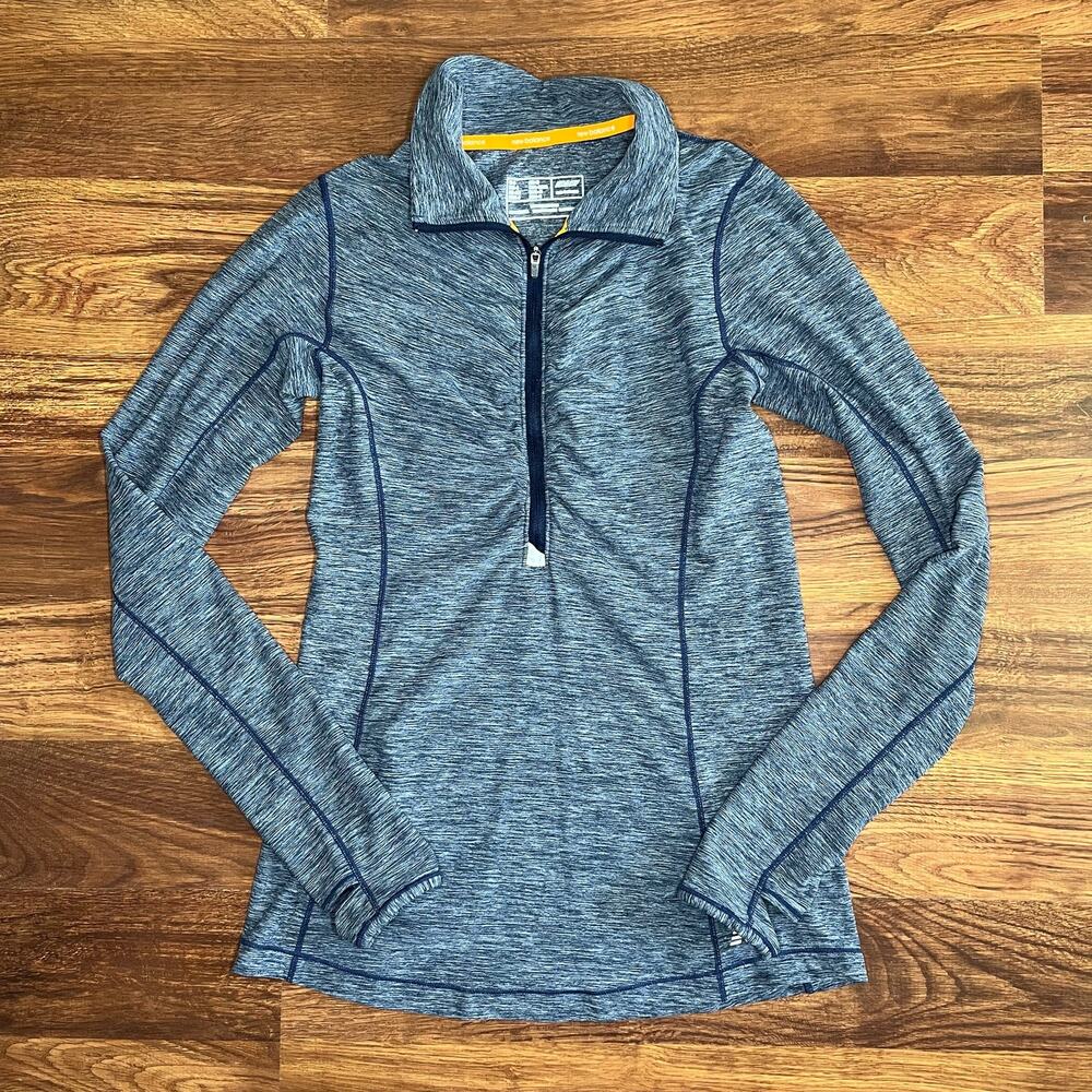 New Balance 1/4 Zip NB Dry Athletic Shirt Thumb Hole Womens Size Small